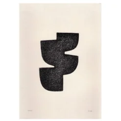 Peinture abstraite sur papier signée eawy