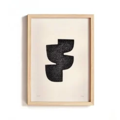 Peinture abstraite sur papier signée eawy