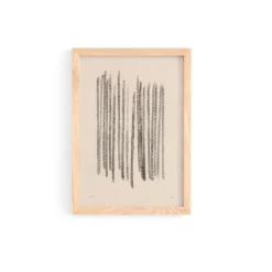 Peinture abstraite sur papier signée Eawy