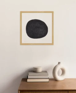 Peinture abstraite sur papier signée Eawy