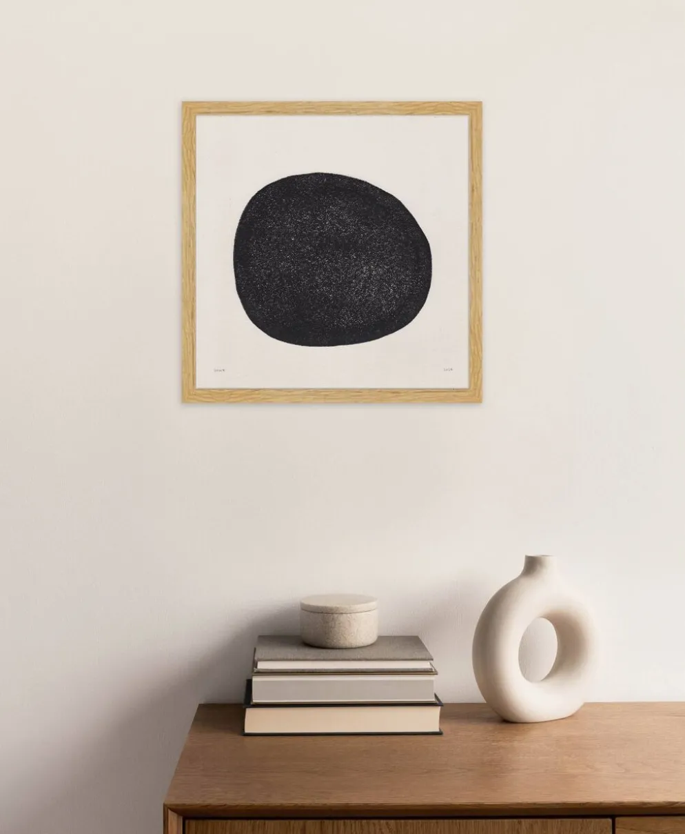 Peinture abstraite sur papier signée Eawy