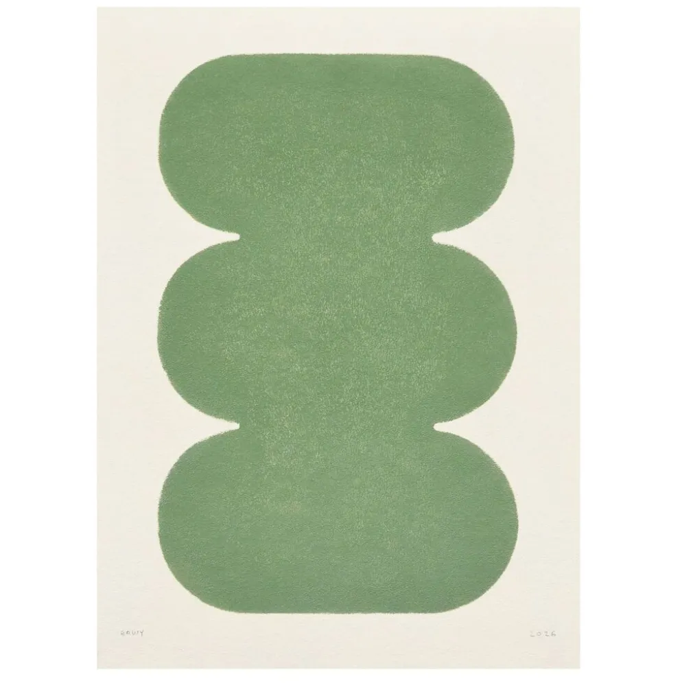 Peinture abstraite sur papier - signée Eawy