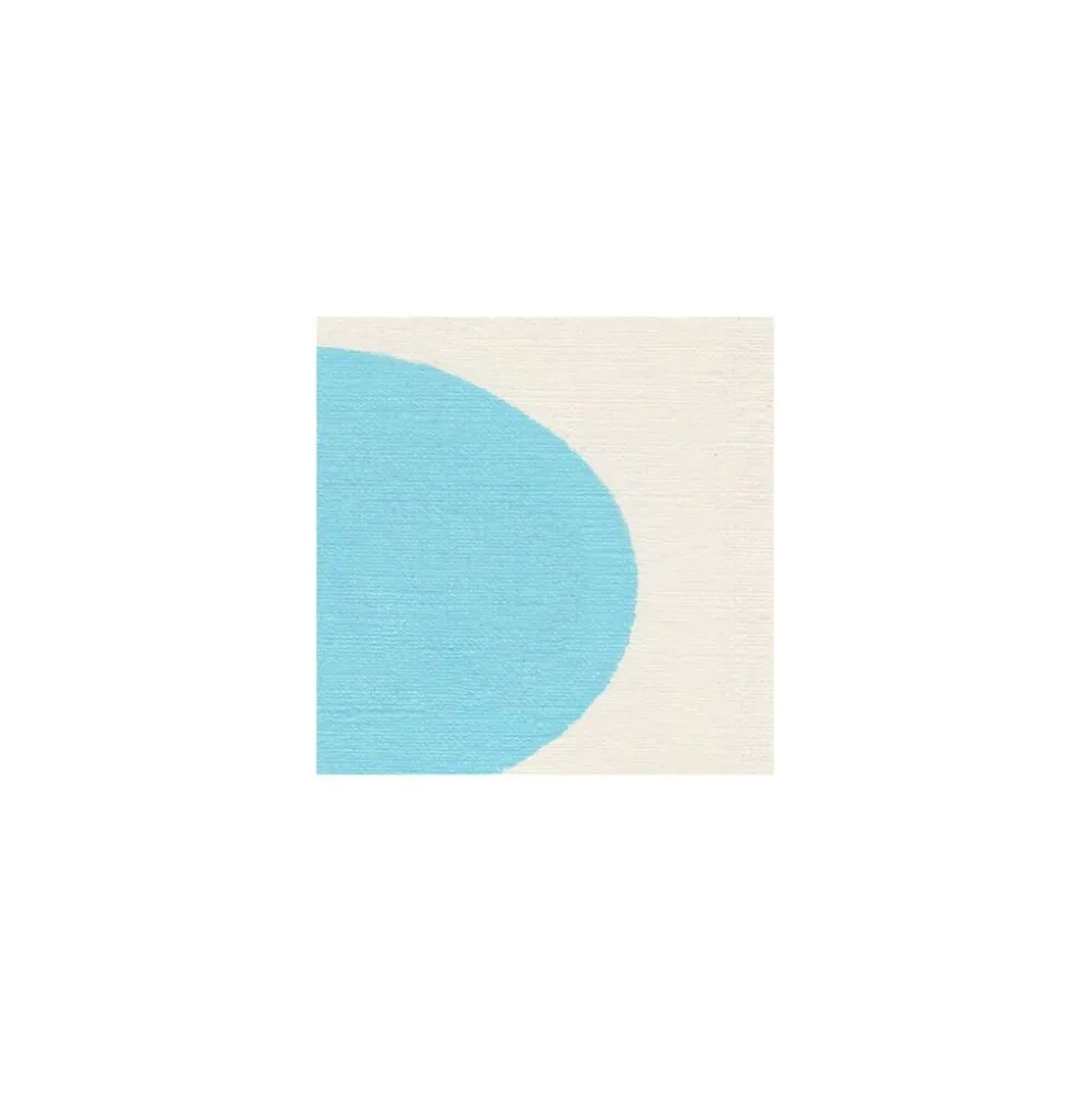 Peinture abstraite sur papier - illustration bleu clair signée eawy