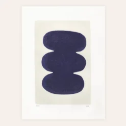 Peinture abstraite sur papier signée Eawy