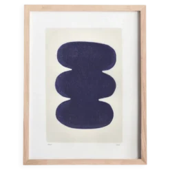Peinture abstraite sur papier signée Eawy