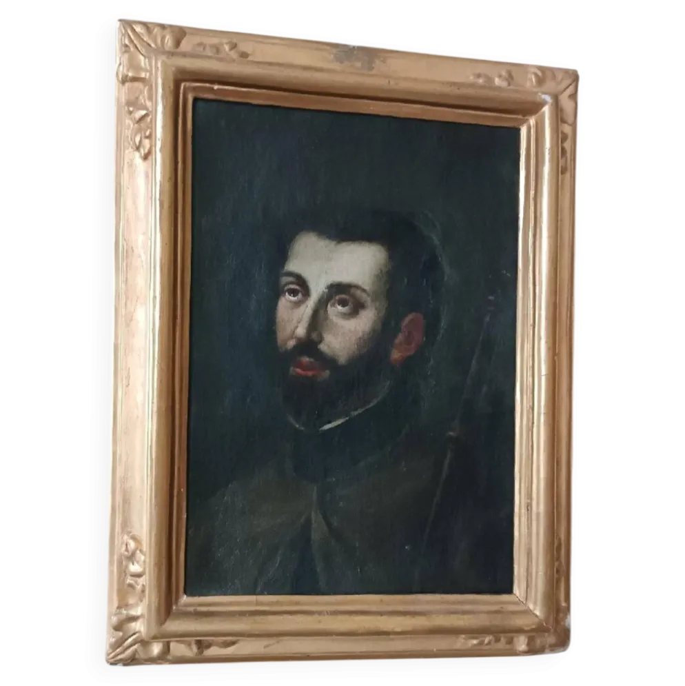Peinture ancienne de Saint François Xavier - École italienne, fin du XVIIe siècle