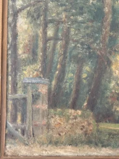 Peinture ancienne encadrée - signée R Guillet - 1948