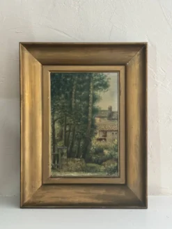 Peinture ancienne encadrée - signée R Guillet - 1948