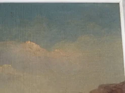 Peinture ancienne, paysage Calanques de Cassis, signée Alberti