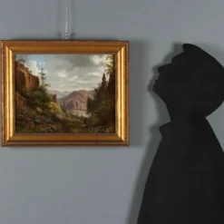 Peinture ancienne signée Ernst Gustav Doerell, paysage, XIXe siècle