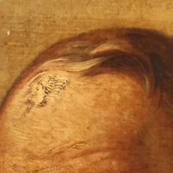 Peinture ancienne signée Filippo Marsigli, huile sur papier, 1840 ca.