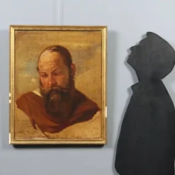 Peinture ancienne signée Filippo Marsigli, huile sur papier, 1840 ca.