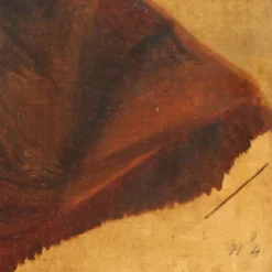 Peinture ancienne signée Filippo Marsigli, huile sur papier, 1840 ca.
