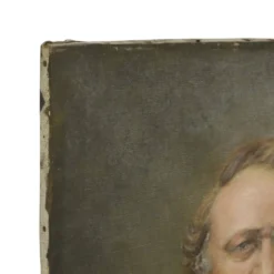 Peinture antique portrait d'un homme signé début du 20e siècle