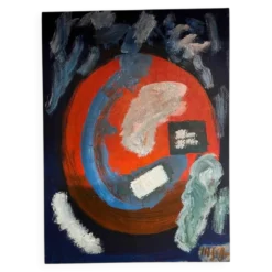 Peinture contemporaine bleue