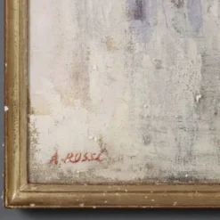 Peinture contemporaine signée Attilio Rossi, huile sur toile, années 1980