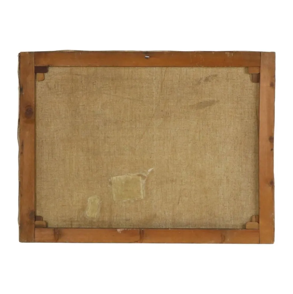 Peinture de paysage de ferme charmante, signée Wittouck, 60x80 cm