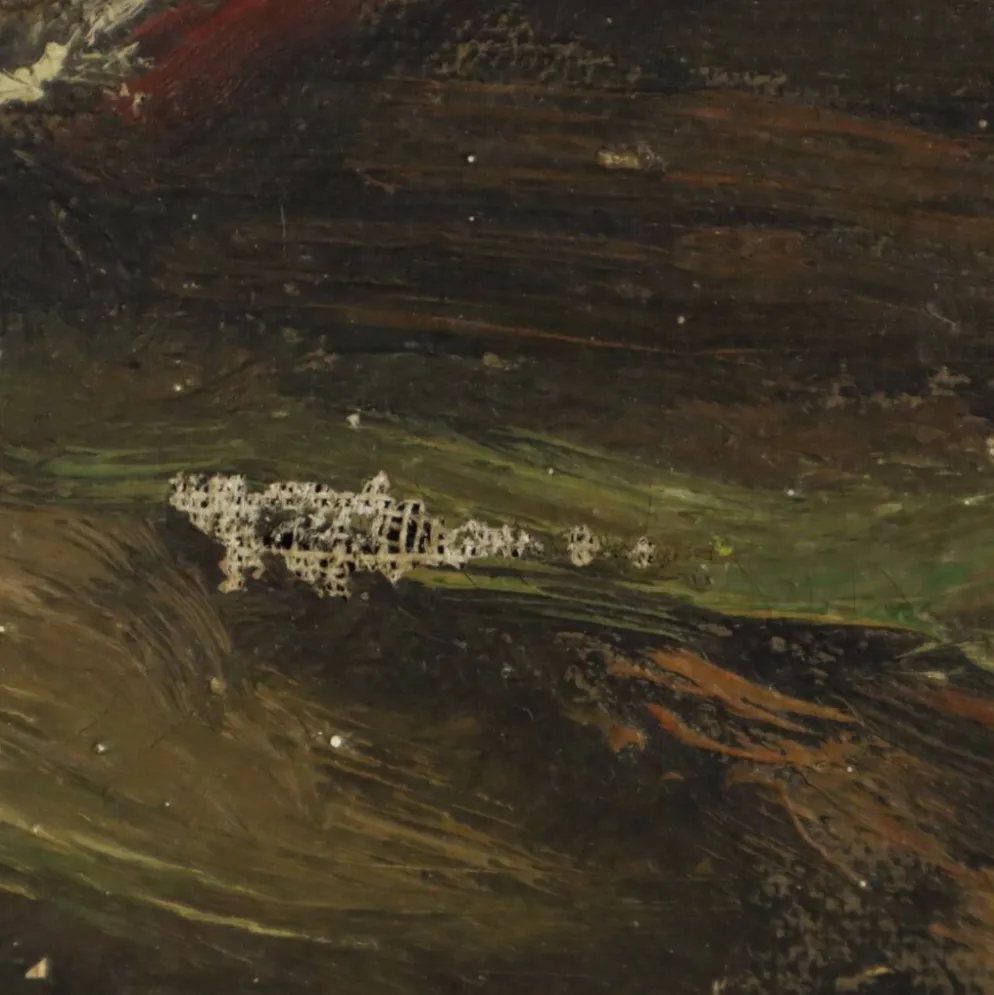 Peinture de paysage de ferme charmante, signée Wittouck, 60x80 cm