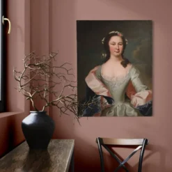 Peinture de portrait antique du 19ème siècle d'une noblewoman.