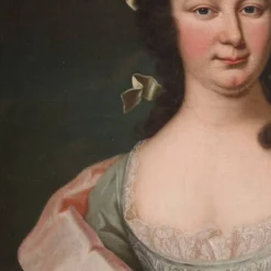 Peinture de portrait antique du 19ème siècle d'une noblewoman.