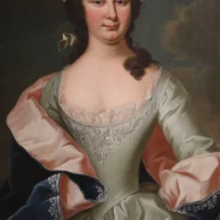 Peinture de portrait antique du 19ème siècle d'une noblewoman.