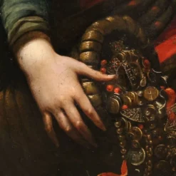 Peinture italienne ancienne du XVIIe siècle, allégorie de la magnificence.