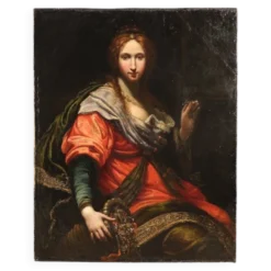 Peinture italienne ancienne du XVIIe siècle, allégorie de la magnificence.