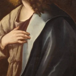Peinture italienne antique d'un saint du XVIIIe siècle