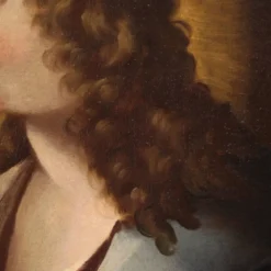 Peinture italienne antique d'un saint du XVIIIe siècle