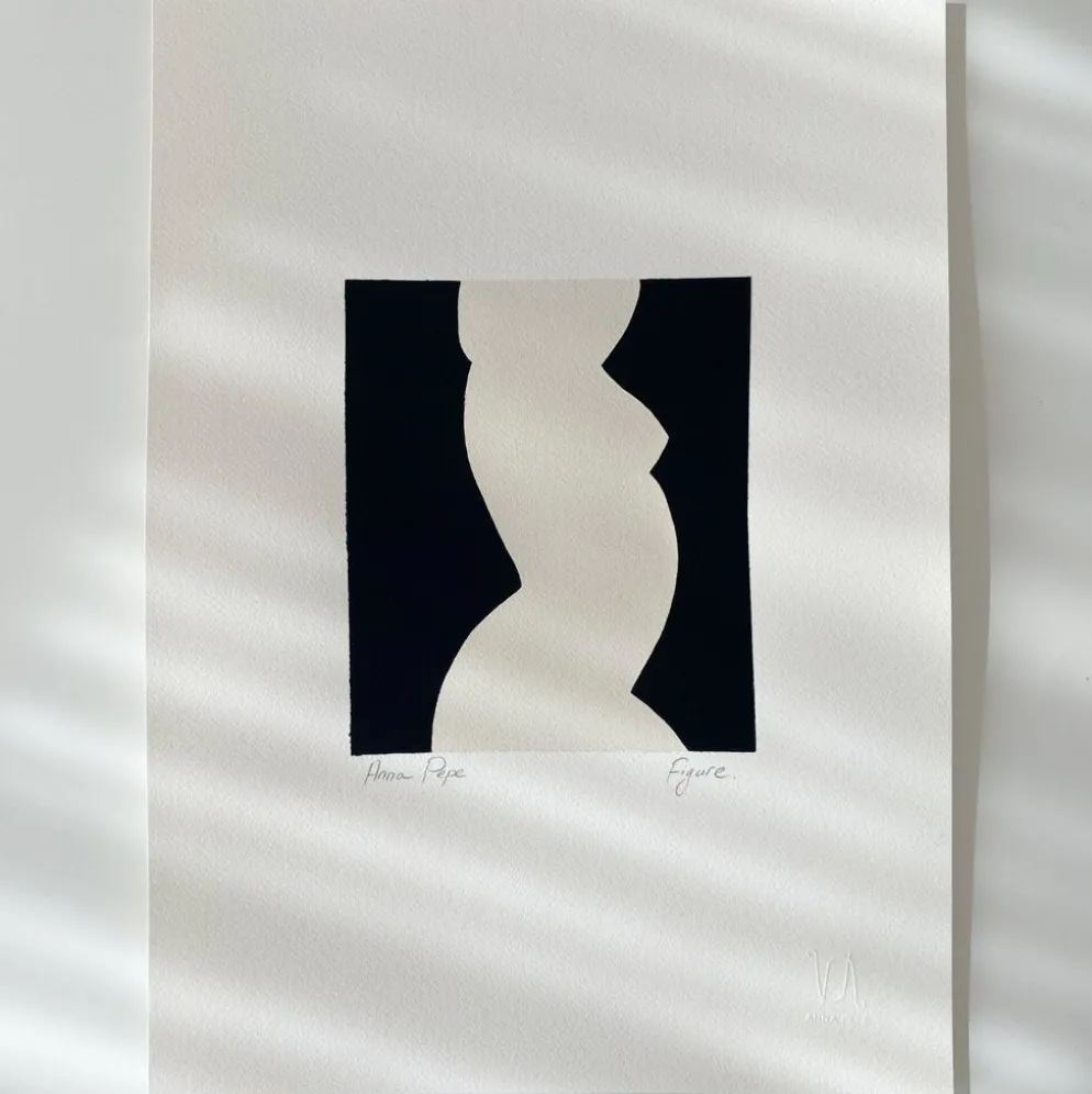 Peinture à la gouache originale "Figure 02"
