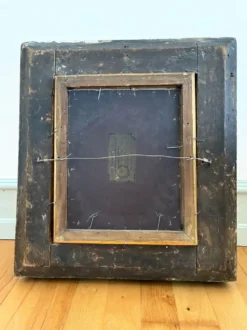 Peinture à l'huile antique de bord de mer, vers 1845