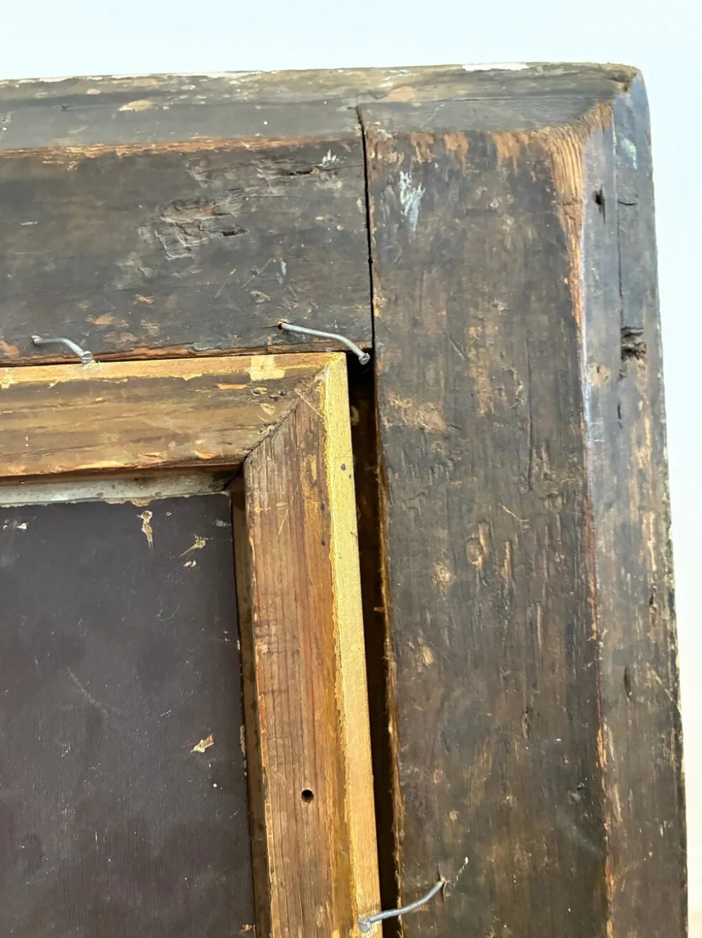Peinture à l'huile antique de bord de mer, vers 1845