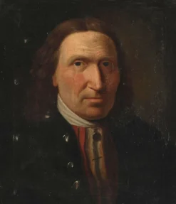 Peinture à l'huile antique vintage d'un gentleman danois, 19e siècle