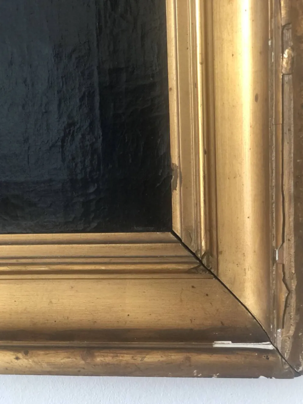 Peinture à l'huile antique vintage d'un gentleman danois, 19e siècle