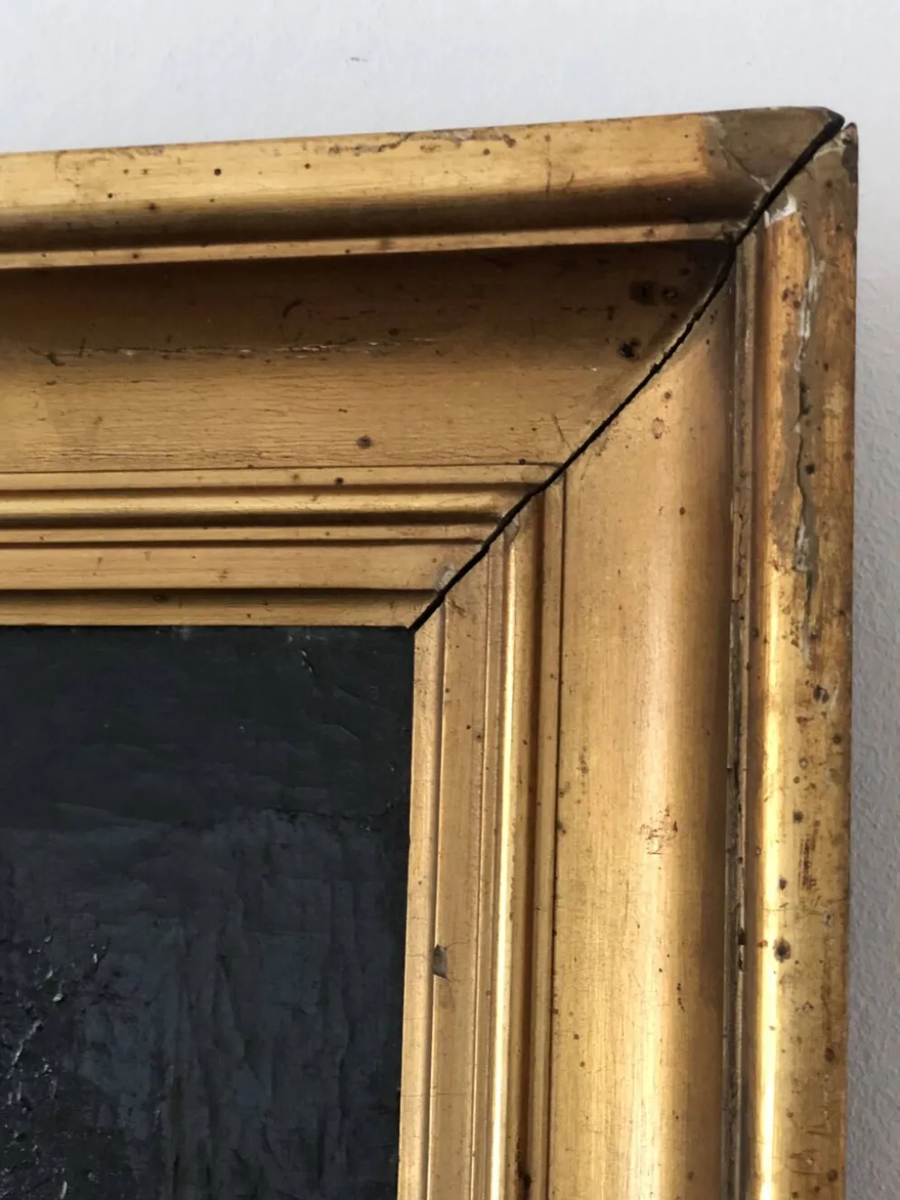 Peinture à l'huile antique vintage d'un gentleman danois, 19e siècle