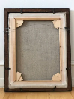 Peinture à l'huile antique vintage du 19ème siècle représentant un gentleman néerlandais.