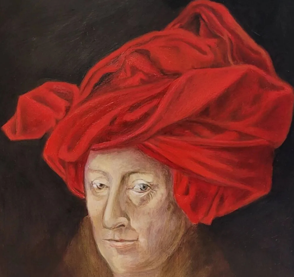 Peinture à l'huile - Art- portrait au turban
