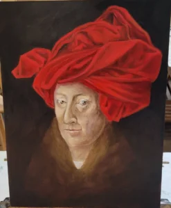 Peinture à l'huile - Art- portrait au turban