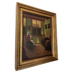 Peinture à l’huile ´femme qui lit’