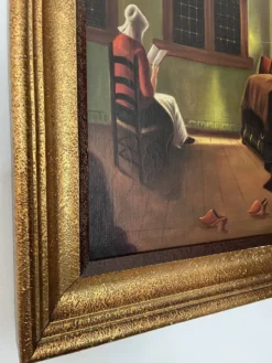 Peinture à l’huile ´femme qui lit’