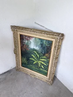 Peinture à l’huile « forêt» encadrée