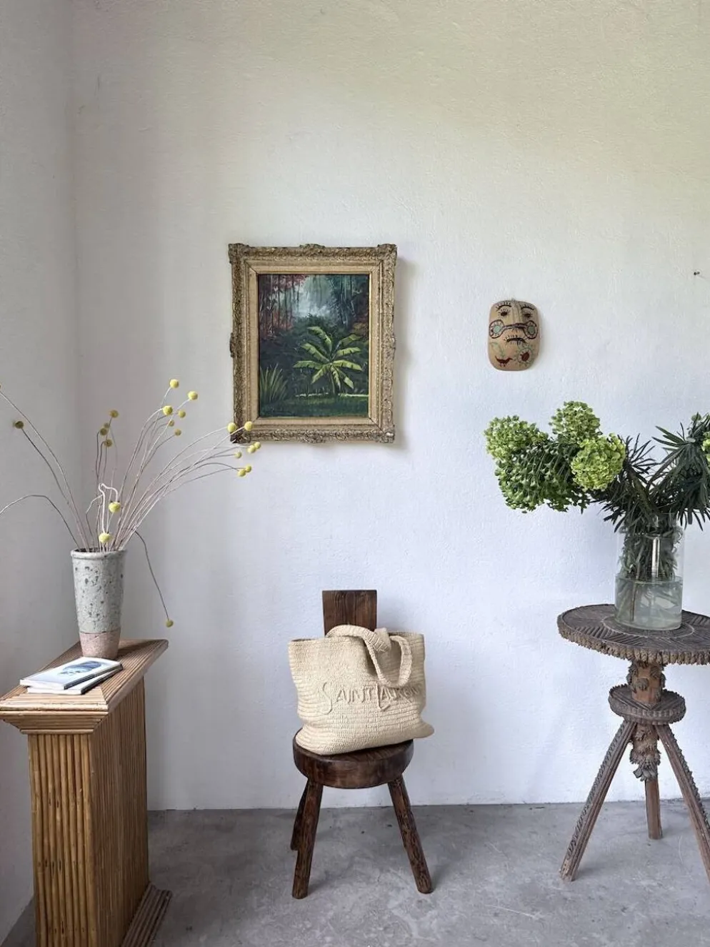 Peinture à l’huile « forêt» encadrée