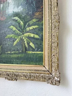Peinture à l’huile « forêt» encadrée