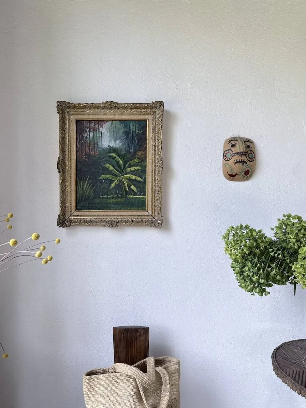 Peinture à l’huile « forêt» encadrée