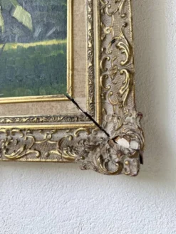 Peinture à l’huile « forêt» encadrée