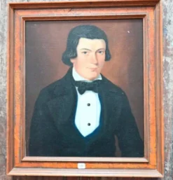 Peinture à l'huile, L'homme à l'habit noir, anonyme fin XIXe début XXe