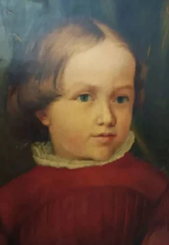 Peinture à l'huile sur toile portrait milieu du XIXe siècle - école allemande