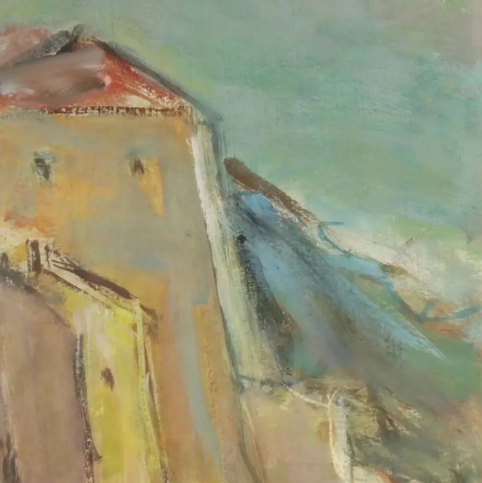 Peinture moderne signée Cesarina Mottironi, huile sur carton, XXe siècle