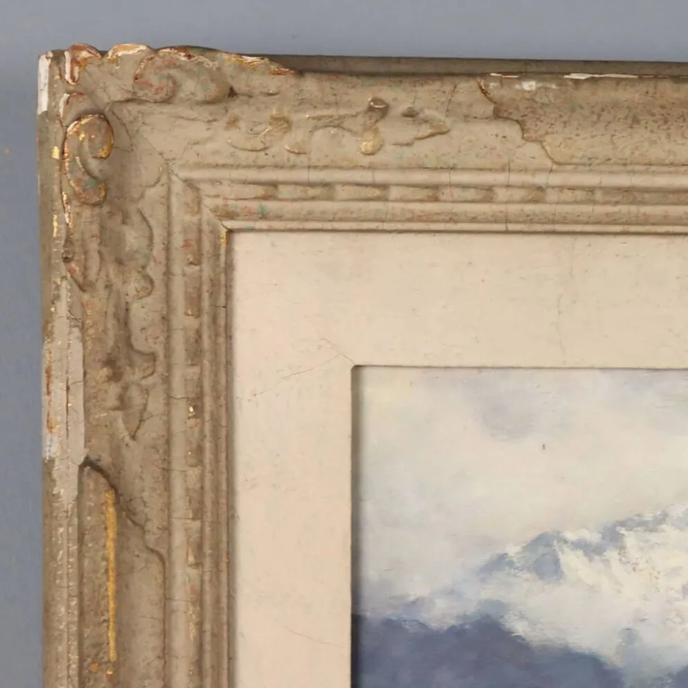 Peinture moderne signée Ercole Garavaglia, huile sur panneau dur '900