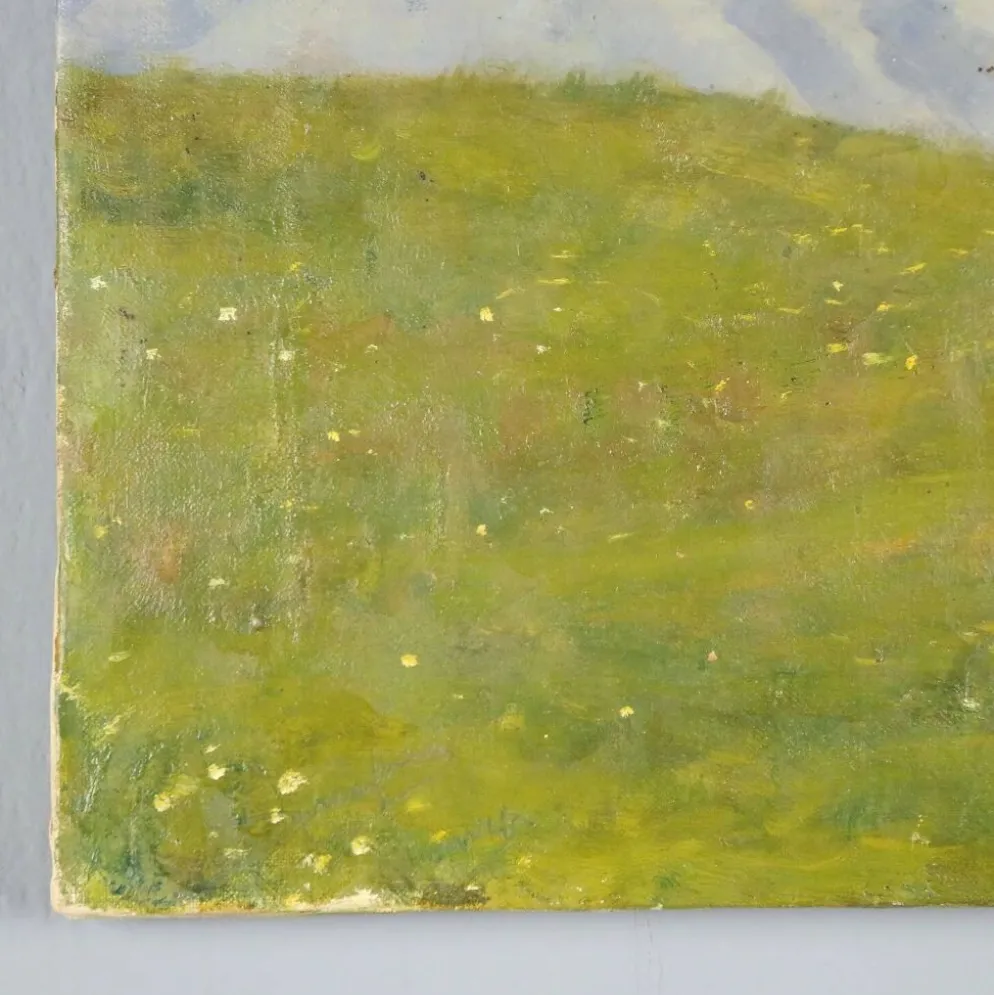 Peinture moderne signée Eugenio Spreafico, huile sur toile, XIX-XX siècle
